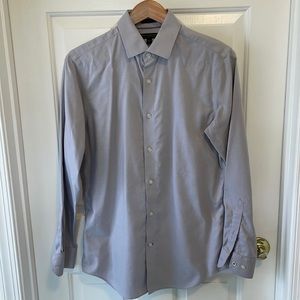 Banana Republic men’s button-down dress shirt;gray